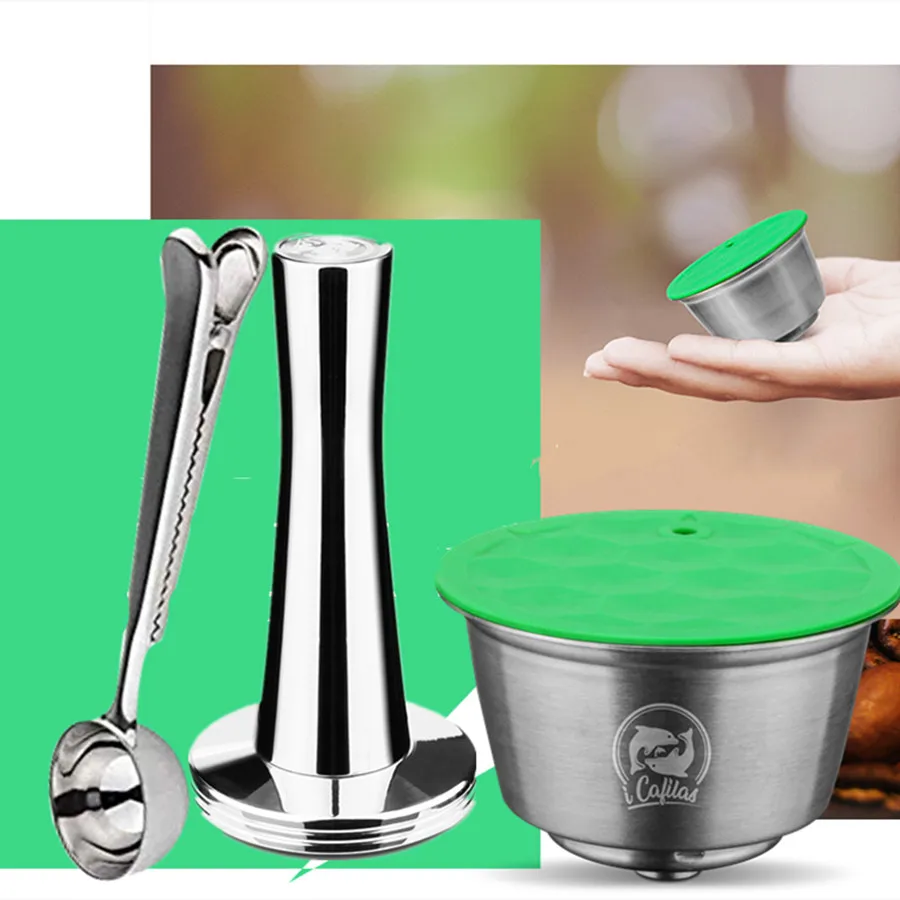 

STAINLESS STEEL Metal Reusable Dolce Gusto Capsule Compatible with dolce gusto coffee Machine Refillable Reusable Dolci capsule
