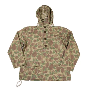 

1940'S Usn Dungaree Pullover Smock Navy 9oz Selvage Denim Pullover Parka Bronson 8.5oz Camouflage Hbt Hoodies Men Sub Jacket