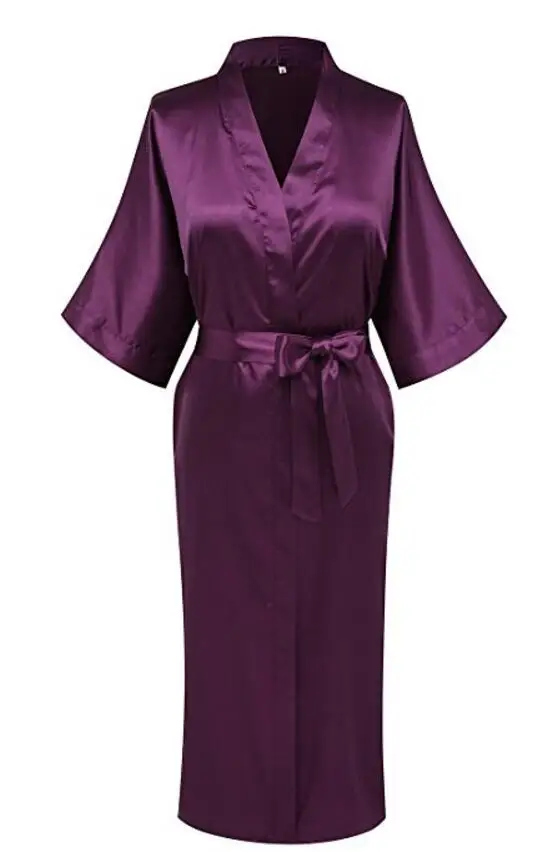 Women Sleepwear Bride Robes Silk Robe Sleepwear Pajamas Women Silk Satin Long Wedding Bride Bridesmaid Robe Kimono Robe Feminino Bath Large Size XXXL Peignoir Femme Sexy Bathrobe
