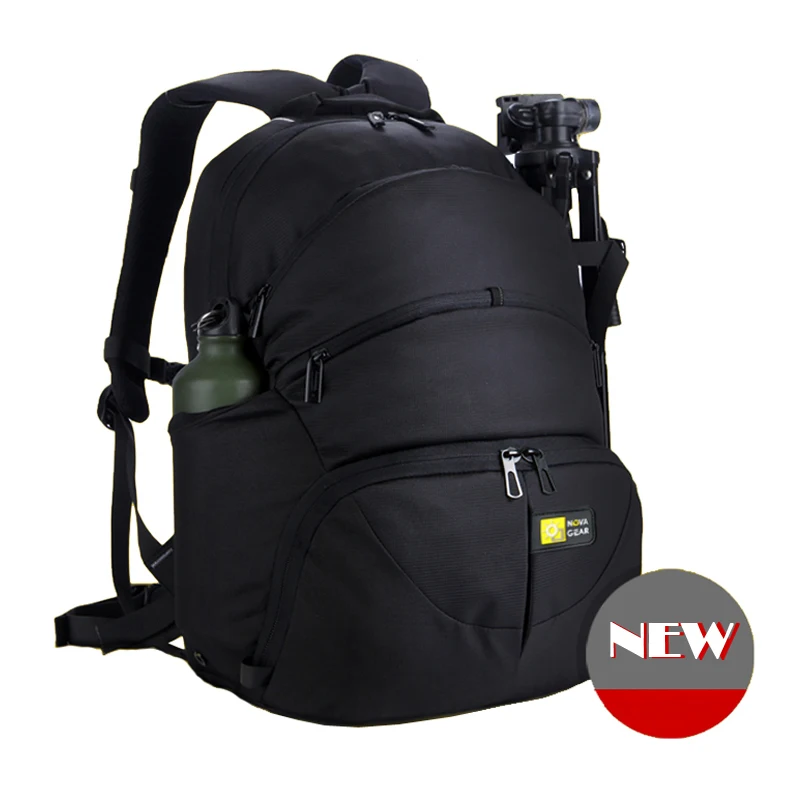 

Roadfisher Black Professional DSLR Digital SLR Camera Backpack Travel Rucksack 15'' Laptop Bag Insert Case For Canon Nikon Sony