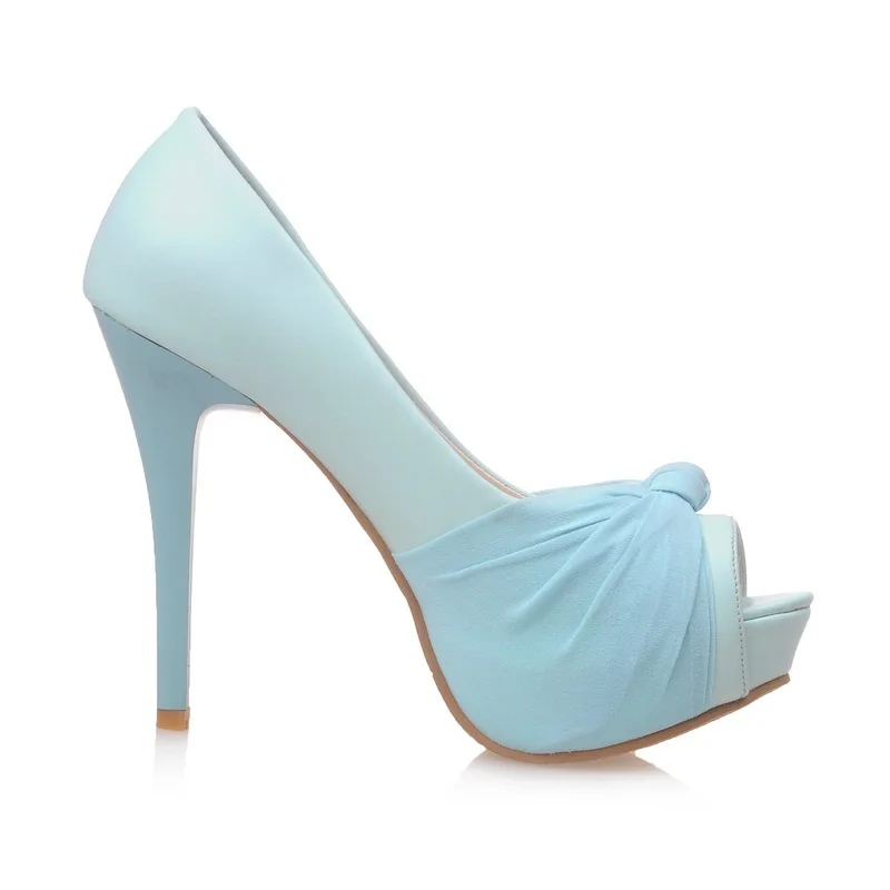 MORAZORA Hot sale new shoes woman pumps big size 33-43 platform shoes high heel 12cm wedding shoes elegant peep toe 14