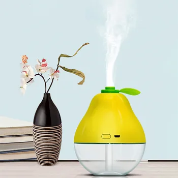 

USB Humidifier Orange / Pear Shape Mini Portable Air Purifier Aroma Essential Oil Diffuser Mist Maker For Home Office Vehicle