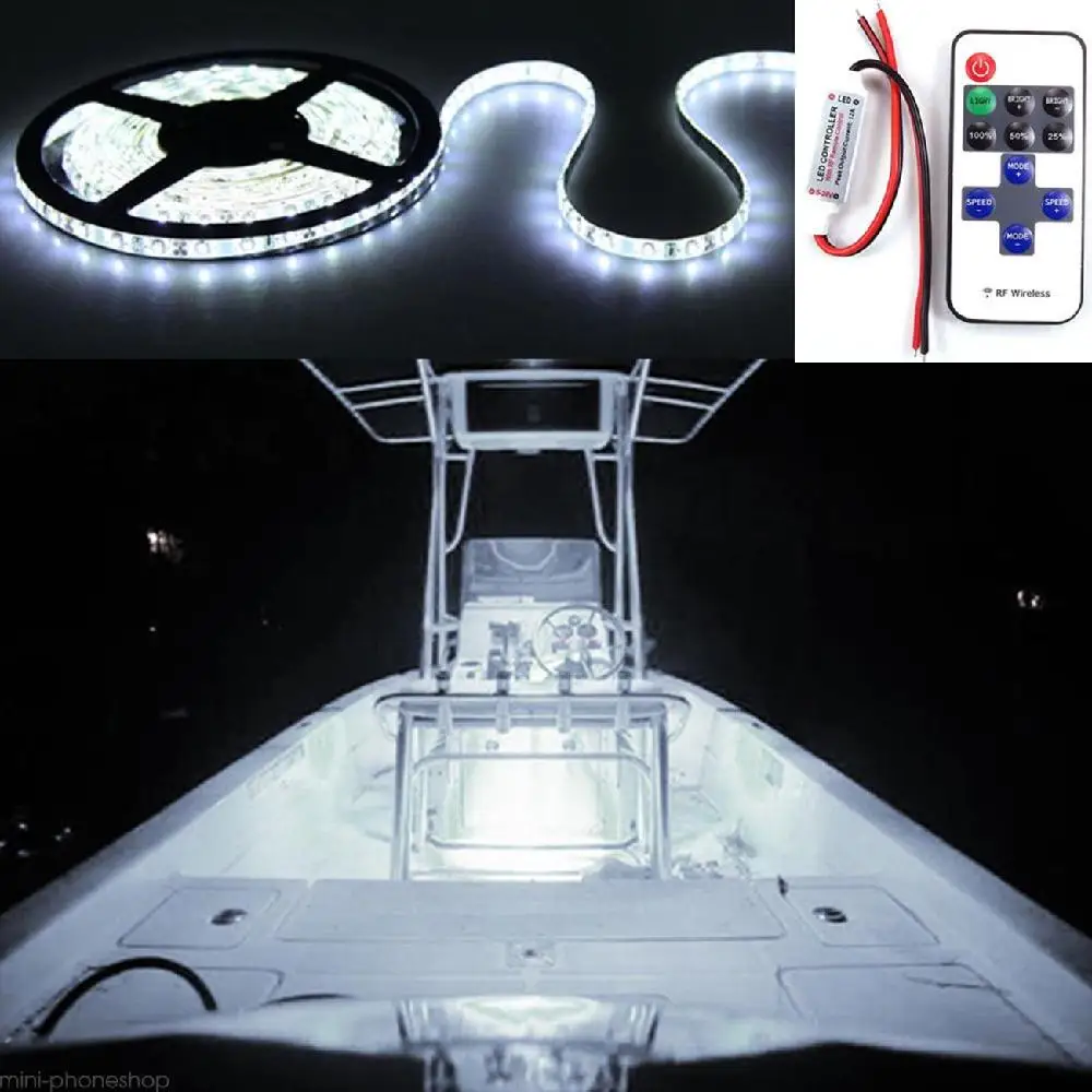 Partol Wireless White Led Strip Kit For Vehicle Boat Marine