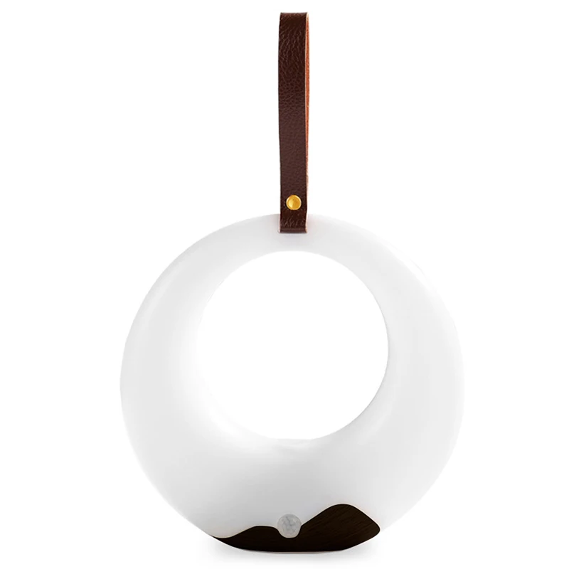 

Usb Charging Mini Moon Bud Shape Human Body Sensor Night Light Romantic Smart Table Lamp Home Decoration Lighting Dark Wood Gr
