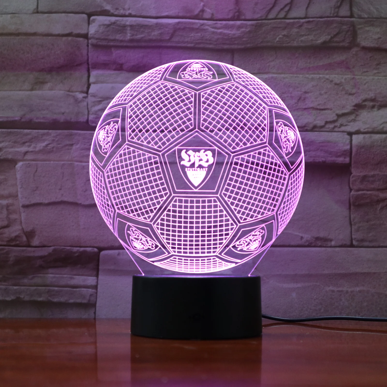 

Bundesliga Football team FC VfB Stuttgart 3D Illusion led night light Boys Kids Baby Gifts soccer table lamp bedside decoration