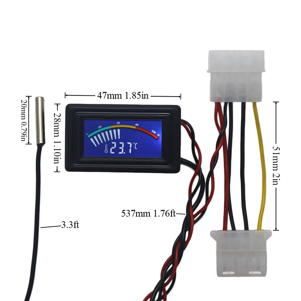 Цифровой термометр измеритель температуры C/F USB разъем lcd DC 5-25 в автомобильный водный жидкий аквариум водонепроницаемый+ Датчик NTC зонд