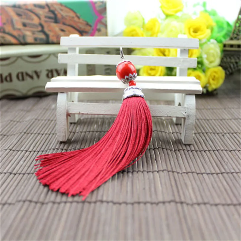 1Pc Long 16cm Tassel Lobster Clasp Keychain Cellphone Straps Big Jewelry Charms DIY Earrings Accessories Necklace Pendants