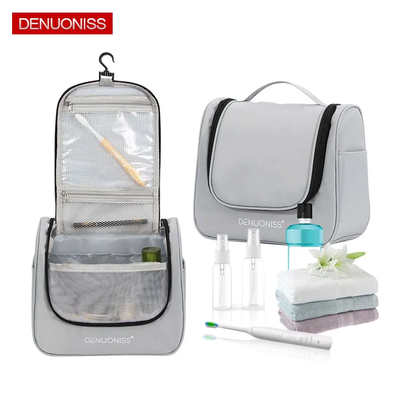 

2019 New Hanging Cosmetic Bag Travel Necessarie Make up Toiletry Storage Makeup Vanity Cases Hook Wash Pouch