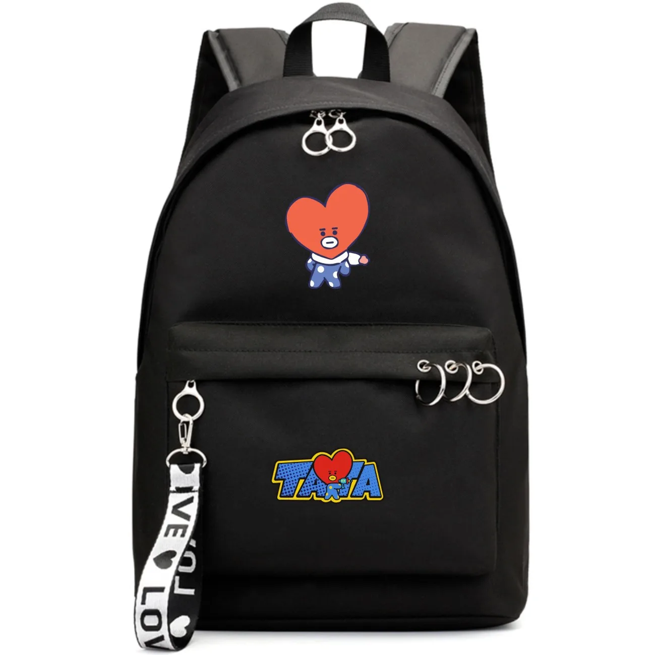 

New Korean Fashion BTS BT21 Cartoon Q Version Trend Backpack School Bags for Teenage Girls Travel Rucksack Backpack
