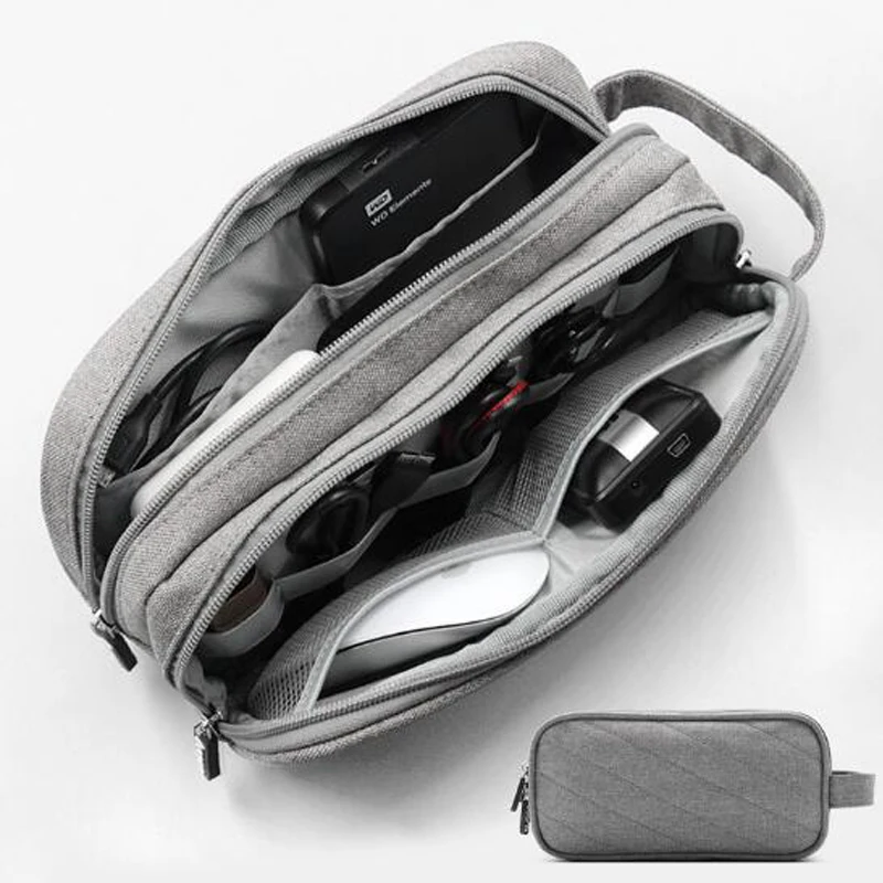 

Multi-functional Business Travel USB Cable bag Organizer Electronics storage bag Case Digital Gadget Oxford Zipper Package Bag