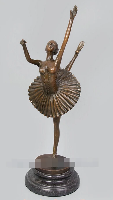 

bi003016 Art Deco Sculpture Beautiful Dance Woman Bronze Statue