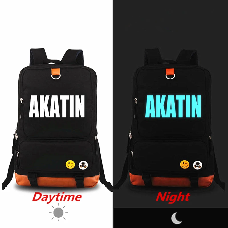 

New Japanese Anime Nico akatin Luminous Printing Backpacks Fashion Backpack Teenagers School bags Knapsack Laptop Travel Bags