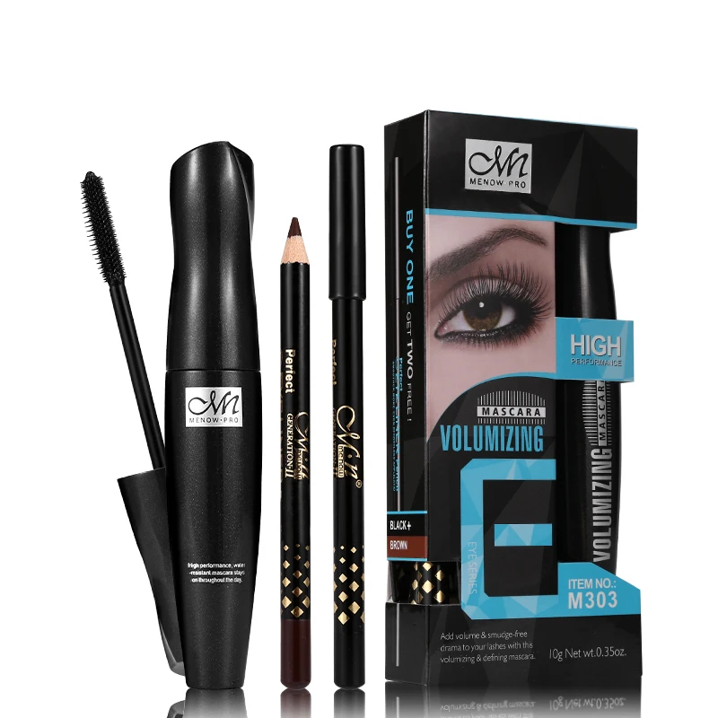 

Daily Use Makeup Kit Maquiagem Mascara+ 2 Colors Eyeliner Pencil Make Up Set Waterproof Eyelashes Extension Mascara Eyeliner Pen