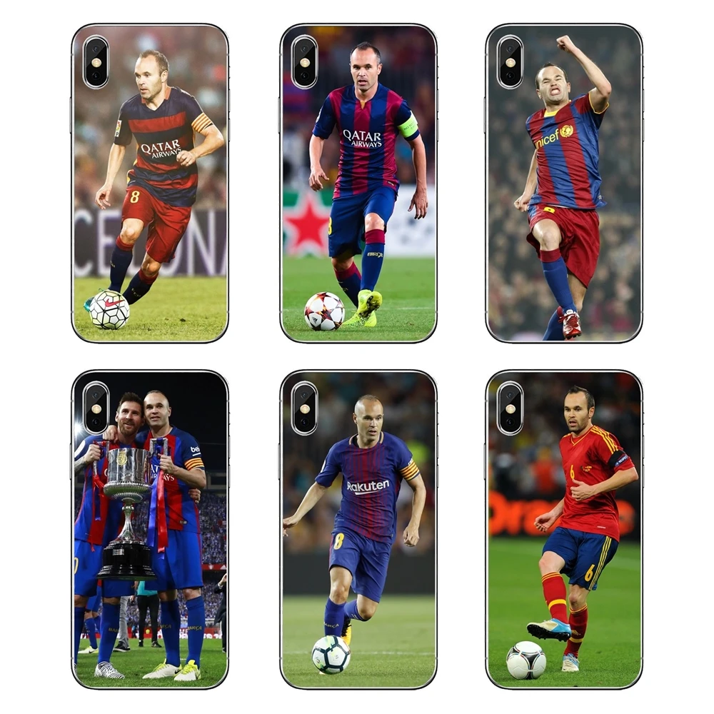 For Xiaomi Mi A1 A2 5X 6X 8 lite SE Pro Max Mix 2 2S 3 Mi5 Mi5S Soft Transparent Shell Covers Andres Iniesta | Мобильные телефоны и