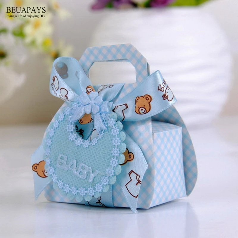 60 шт. нагрудник Hi Candy Box креативные упаковочные коробки baby shower это мальчик это девочка подарок на день рождения бабочка узел из мультфильма
