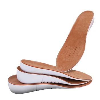 

200 PAIRS / LOT Leather Insoles Height Increase insole Pigskin shoe pad inserts foot care pad Shoe accessories for shoes