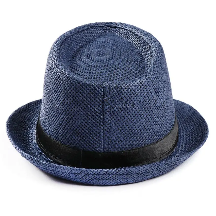 Мужская Гангстерская шляпа унисекс, Пляжная соломенная шляпа 18JUNE1 - Цвет: Красный