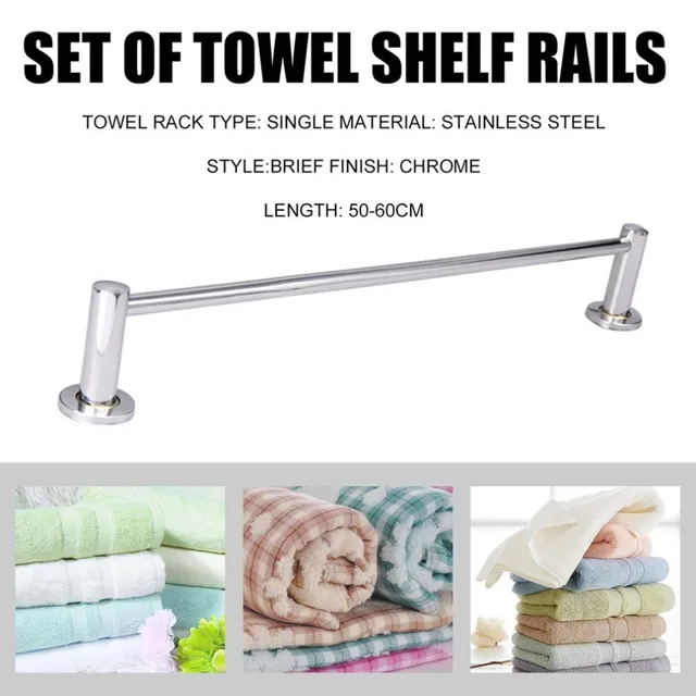 Special Offers Single Shelf Towel Rack Hanging Holder Organizer Stainless Steel Polished Chrome Bathroom Kitchen Cabinet Towel Rack holder