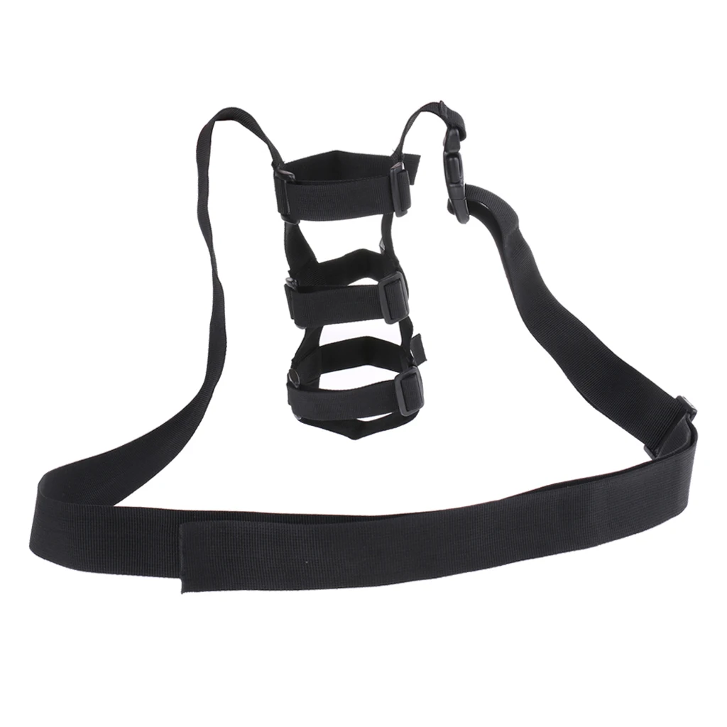 MagiDeal Durable Black Nylon Water Bottle Drink Kettle Cup Carrier Holder Cover & Adjustable Shoulder Strap - Universal Fit
