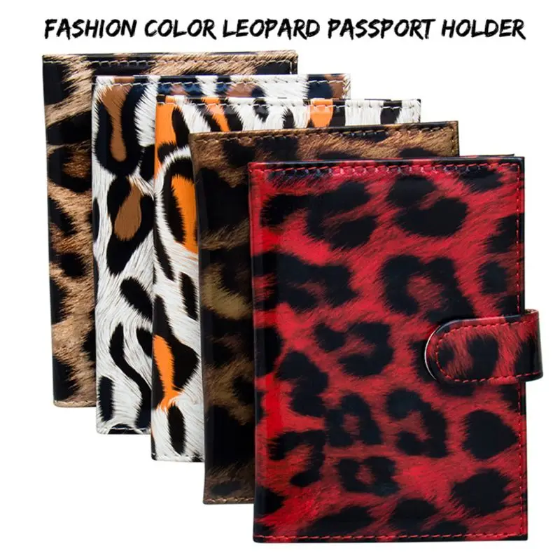 

Unisex Fashion Leopard Pattern Travel Passport ID Card Cover Holder Waterproof Passport Case Protector Organizer 14.2x9.8cm