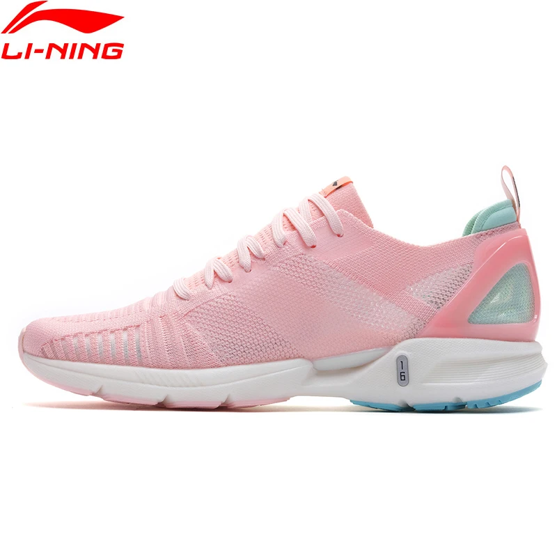 Li-Ning/женский супер-светильник, 16 подушек, обувь для бега, светильник из пеноматериала, дышащая спортивная обувь с мононитной подкладкой, кроссовки ARBP012 SAMJ19