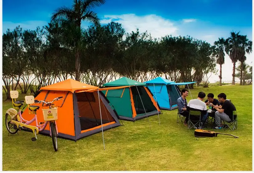 235*235*145 см, 4~ 5 человек, палатки для кемпинга, водонепроницаемые, Пляжная палатка, для рыбалки, походов, двухслойная, непромокаемая палатка, автоматическое быстрое открытие