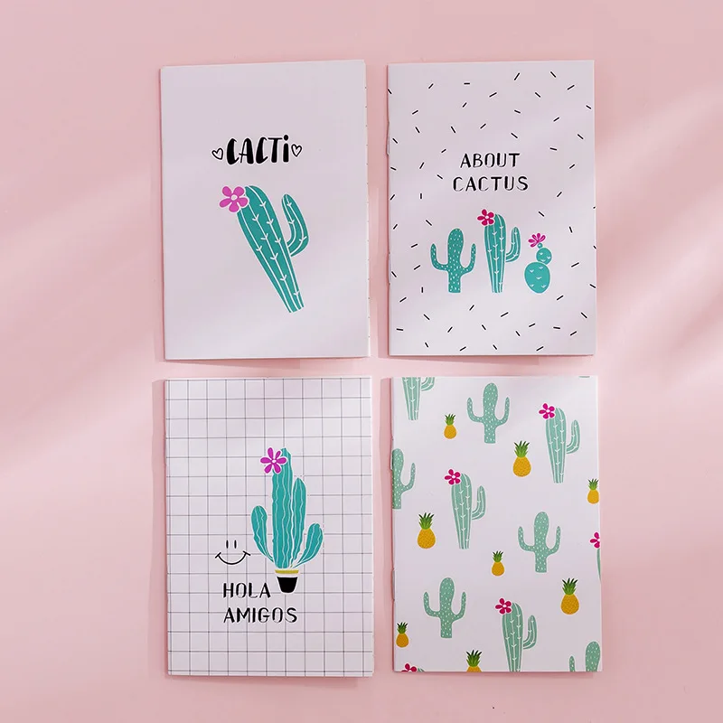 

1 Pcs Portable cactus Notebook Cute Flamingo fruit Note Book Diary Day Planner Kawaii Journal Stationery gift School Supplies