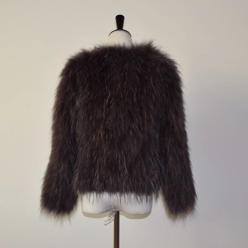 down parka knitted Real raccoon fur coat 2018 new fashion jacket overcoat women's fashion winter warm genuine fur coat bubble coat women