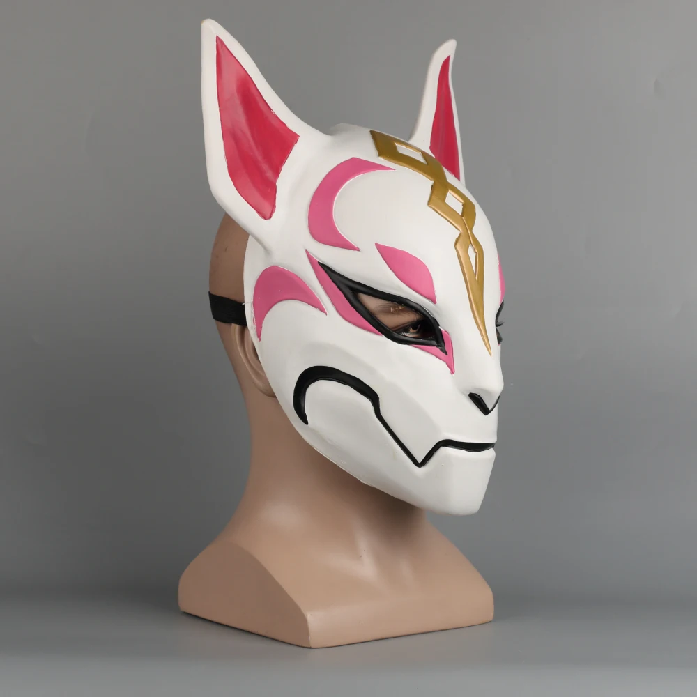 Game Drift Mask Fox kitsune Animal Full Head Mask Adult Unisex Masquerade Helmet Props Party Halloween Fancy Dress (9)