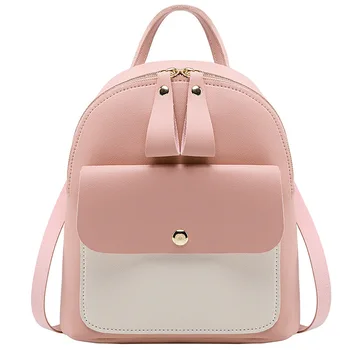 

Backpack Women Mini Bag PU Leather High Quality Zipper Waterproof Cute Casual schoolbag for Girls women backpack schoolbag 2019