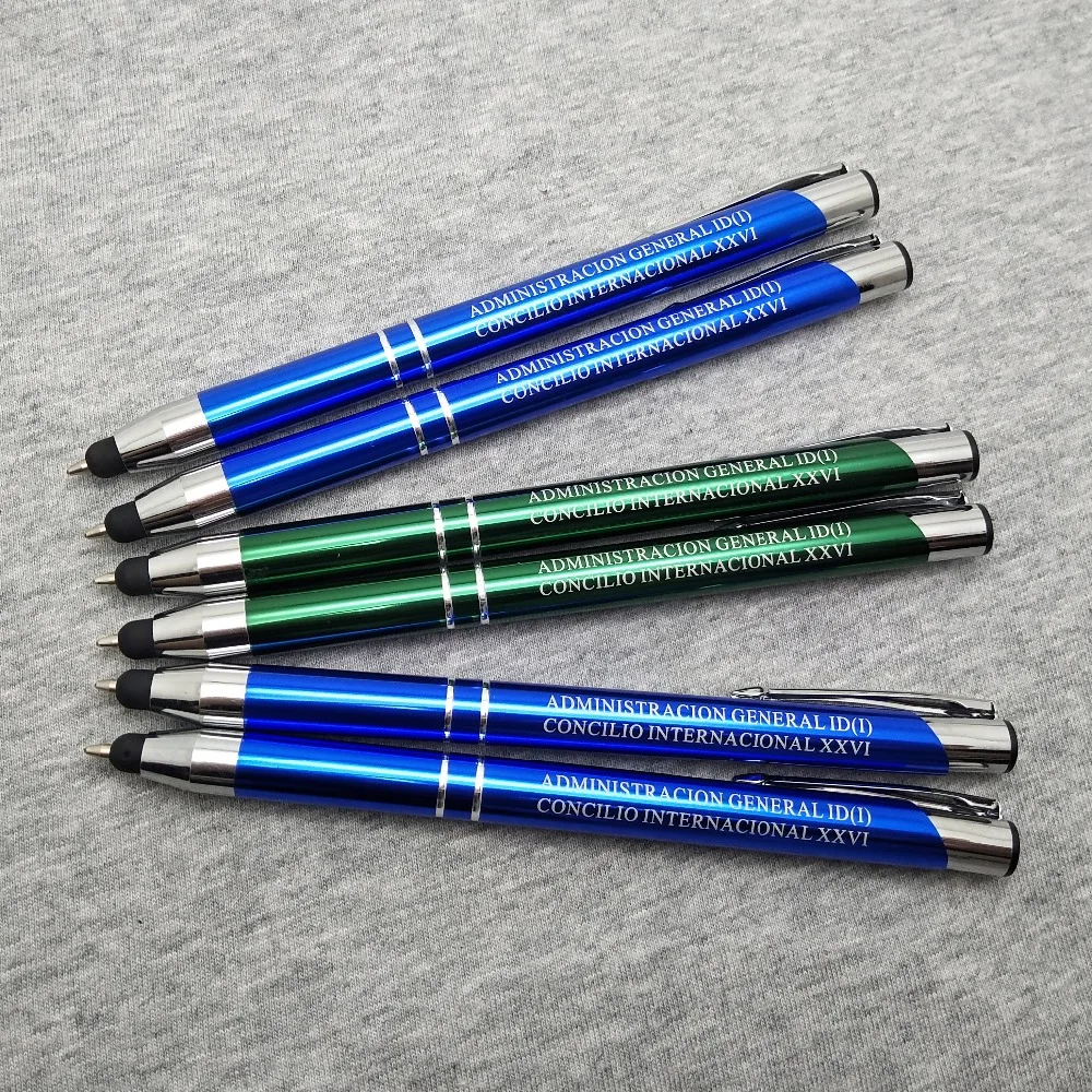 

Wholesale party favors cheap trade show giveaways nice logo stylus pen for company event gifts 500pcs free logo customized