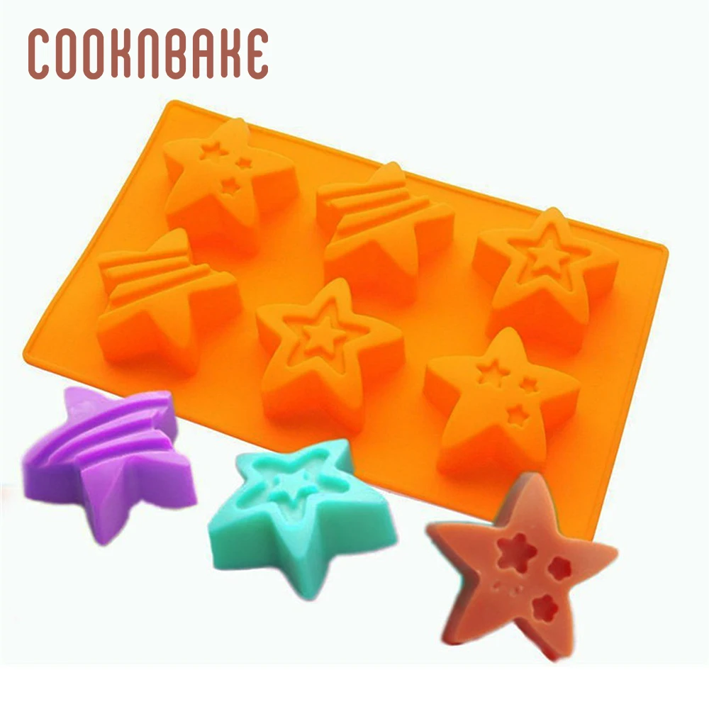 COOKNBAKE Силиконовые Мыло Mold Star Форма торт формы для выпечки инструмент льда желе пудинг бисквит Кондитерские Плесень ручной работы формы для