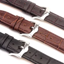 ROPS nuevo producto relojes de pulsera negro brown correas de reloj correa de cuero genuina de Los Hombres Correa de Reloj 18mm 20mm 22mm Venda de reloj