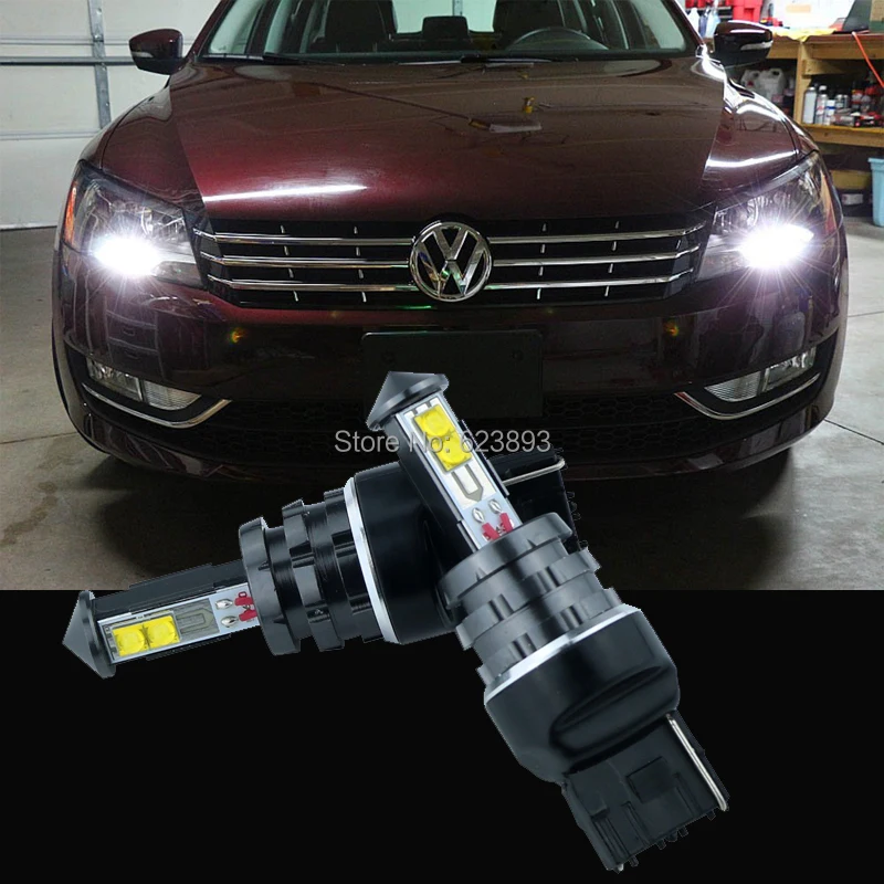 

2x Canbus Error Free Power 20W LED DRL Driving Daytime Running Day Fog Lamp Light For VW Passat B7 2012-2015