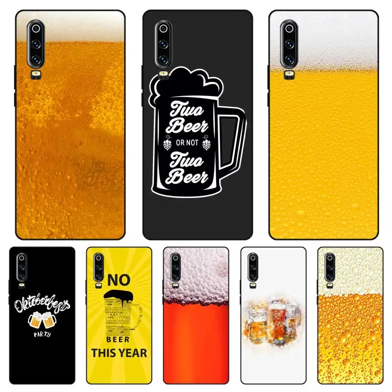 N269 Beer Black Silicone Case Cover For Huawei P8 P9 P10 P20 P30 Lite Pro P Smart Plus 2017 2019 |