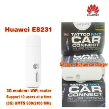 Разблокирована Huawei e8231 3G 21 Мбит/с Wi-Fi Dongle 3G USB Wi-Fi модем автомобилей, Wi-Fi Поддержка 10 пользователей WiFi