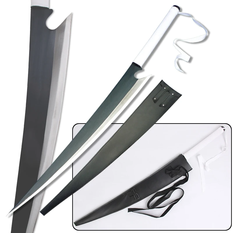 

Ichigo Sword Bleach Anime Dual Wield Blade Zangetsu Kurosaki Real Steel Cosplay Props Decorative Supply-42.25 Length