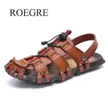 Мужские сандалии; сезон лето; коллекция года; пляжные сандалии из натуральной кожи; Мужская обувь; Schuhe Herren Sandalet zapatos hombre Sandalias; мужские сандалии