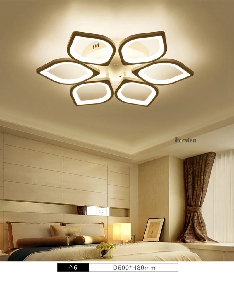 Modern White Flower High Power LED Ceiling Chandelier For Living Room Bedroom Acrylic Iron LED Chandelier Lamp 110-240V (7)