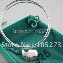 Заводская цена серебряные Круги с подвеской любовь модный браслет