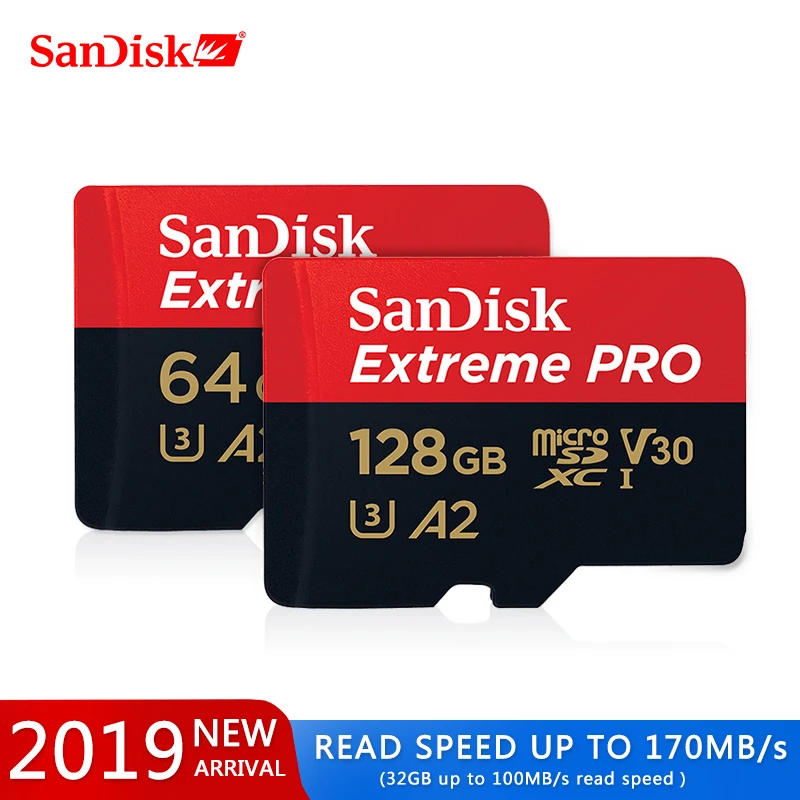 SanDisk Extreme PRO Micro SD Card Read Speed 170MB/s 128GB 64GB U3 V30