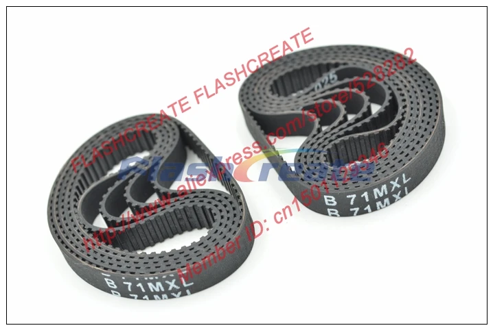 

10pcs MXL timing belt 57 MXL 025 teeth 71 width 6.35mm length 144.27mm B71 MXL rubber closed-loop belt Free shipping