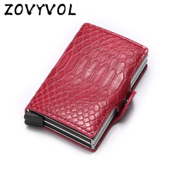 

ZOVYVOL Thin PU Package RFID Blocking Pocket Purse Durable Card Case Business Simple Organizer Wallet Bank Credit Holder Men