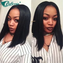 Virgin Brazilian Short Human Hair Bob Wigs Unprocessed Glueless Lace Front Bob Wigs Short Human Hair Wig With Side Part On Sale