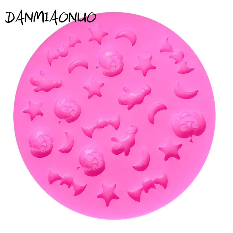 

DANMIAONUO Star Silicone Mold Moon Cupcake Mold Bat Fondant Cake Tools Decorating Chocolate Baking Accessories Gateau A202650