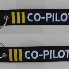 Пилот с 3 бара пользовательские Вышивка брелки для ключей