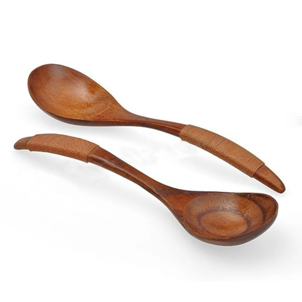 

1pcs Wooden Spoon Bamboo Kitchen Cooking Utensil Tool Soup Teaspoon Catering New