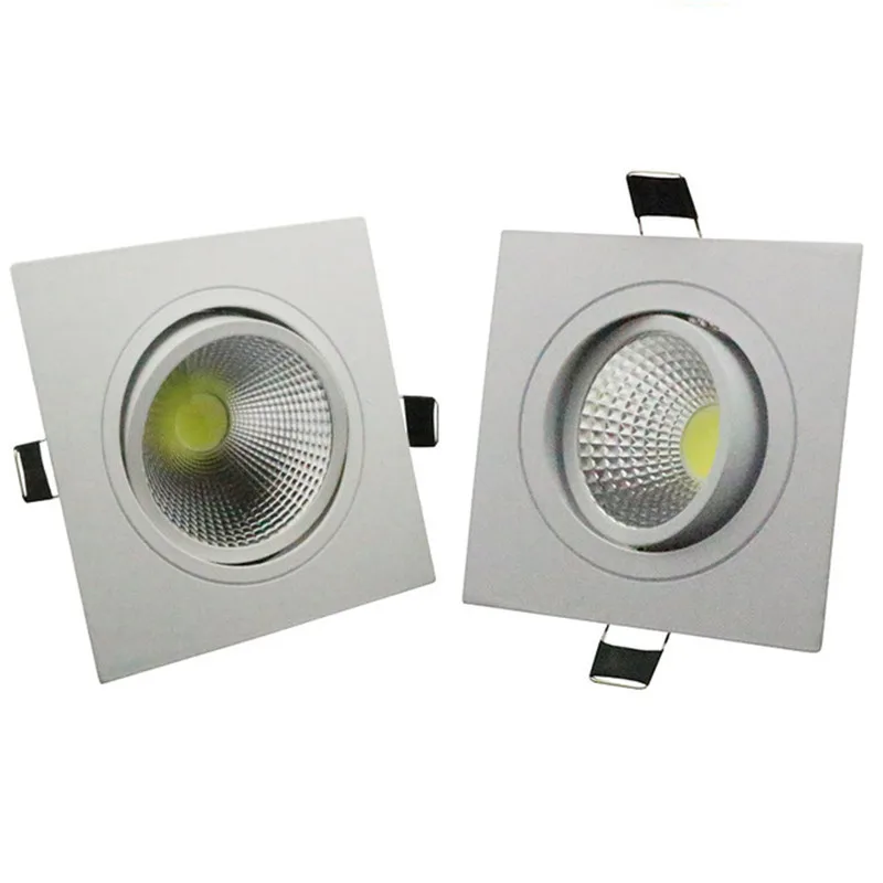 

Square LED Recessed Dimmable COB Downlight lamp 6W 10W 14W AC85-265V LED COB Downlight light indoor light