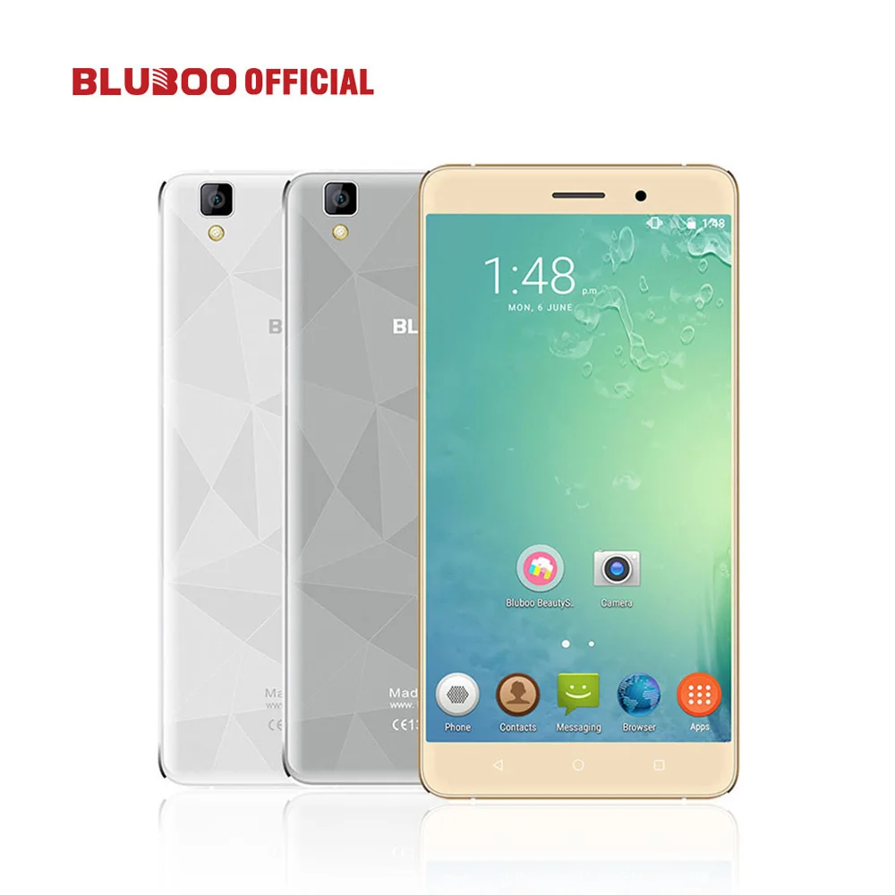 Оригинальные BLUBOO Майя 5.5 &quotHD 3000 мАч WCDMA Смартфон Android 6.0 MTK6580 Quad Core 2 ГБ RAM 16 ROM 8.0MP 13.0MP