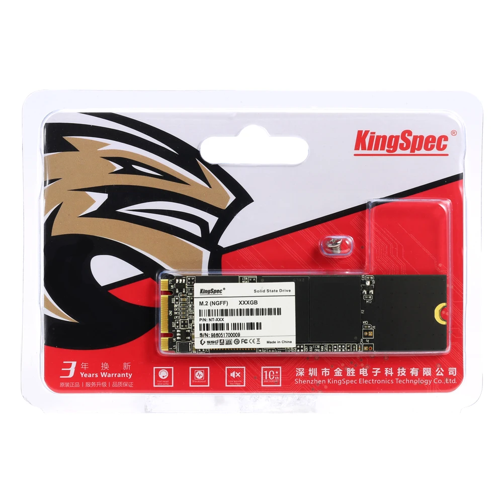 Meilleur NT 2TB Kingspec M.2 2280 NGFF 2 tb SSD Interne Solid State Drive Disque Dur Haute Vitesse Pour Ordinateur Portable PC Ordinateur ultrabook